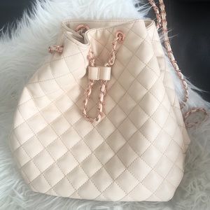 Peach pink Missguided purse/backpack